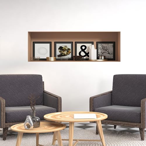 3D-Aufkleber | Wandaufkleber selbstklebend 3D-Effekt 4 Rahmen – Wandaufkleber für Schlafzimmer Erwachsene – 3D-Wandaufkleber – Wanddekoration Wohnzimmer – Wandaufkleber Trompe l'oeil | 30 x 90 cm von Ambiance Sticker
