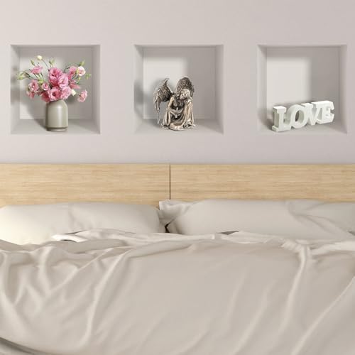 3D-Aufkleber | Wandaufkleber selbstklebend 3D-Effekt Symbole der Liebe – Wandaufkleber Schlafzimmer – Wandaufkleber 3D – Wanddekoration Wohnzimmer – Wandaufkleber Trompe l'oeil | 40 x 120 cm von Ambiance Sticker