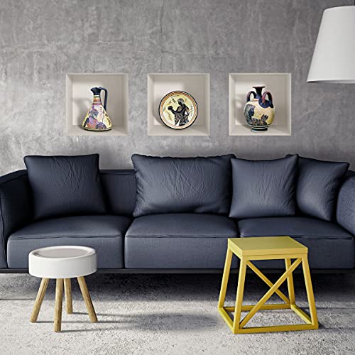 3D-Wandaufkleber, selbstklebend, 3D-Effekt, Antik-Griechische Objekte, Wandaufkleber für Schlafzimmer, Erwachsene, Wandaufkleber 3D, Wohnzimmer, Wandaufkleber Trompe l'Auge, 40 x 120 cm 3D-Wandaufkleber, selbstklebend, 3D-Effekt, Antik-Griechische Objekte, Wandaufkleber für Schlafzimmer, Erwachsene, Wandaufkleber 3D, Wohnzimmer, Wandaufkleber Trompe l'Auge, 40 x 120 cm von Ambiance Sticker