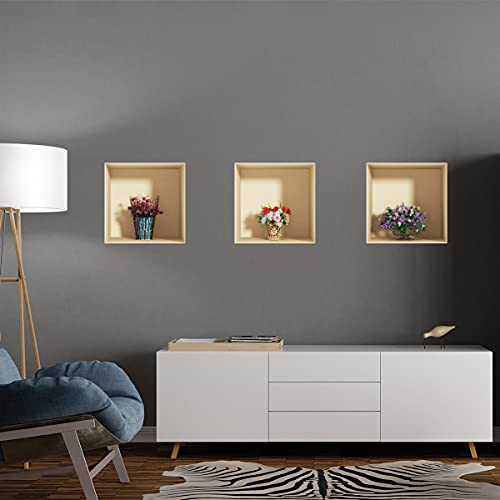 3D-Wandaufkleber, selbstklebend, 3D-Effekt, Bukolische Blumen, Wandtattoo, für Schlafzimmer, Erwachsene, Wandaufkleber, 3D-Dekoration für Wohnzimmer, Wandaufkleber, Trompe-l-Auge, 40 x 120 cm 3D-Wandaufkleber, selbstklebend, 3D-Effekt, Bukolische Blumen, Wandtattoo, für Schlafzimmer, Erwachsene, Wandaufkleber, 3D-Dekoration für Wohnzimmer, Wandaufkleber, Trompe-l-Auge, 40 x 120 cm von Ambiance Sticker