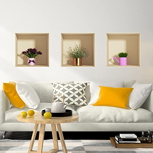 3D-Wandaufkleber, selbstklebend, 3D-Effekt, Frühlingsblumen-Effekt, Wandtattoo, Schlafzimmer, Erwachsene, 3D-Wandaufkleber, Wohnzimmer-Dekoration, Wandaufkleber, Trompe, das Auge, 40 x 120 cm 3D-Wandaufkleber, selbstklebend, 3D-Effekt, Frühlingsblumen-Effekt, Wandtattoo, Schlafzimmer, Erwachsene, 3D-Wandaufkleber, Wohnzimmer-Dekoration, Wandaufkleber, Trompe, das Auge, 40 x 120 cm von Ambiance Sticker