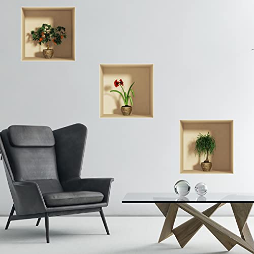 3D-Wandaufkleber, selbstklebend, 3D-Effekt, Mandarinier, Blume und Pflanze – Wandaufkleber für Schlafzimmer und Erwachsene, 3D-Wohnzimmer, Wandaufkleber, Trompe-Auge, 40 x 120 cm 3D-Wandaufkleber, selbstklebend, 3D-Effekt, Mandarinier, Blume und Pflanze – Wandaufkleber für Schlafzimmer und Erwachsene, 3D-Wohnzimmer, Wandaufkleber, Trompe-Auge, 40 x 120 cm von Ambiance Sticker