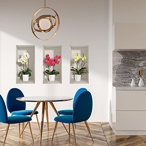 3D-Wandaufkleber, selbstklebend, 3D-Effekt, Orchideen-Blumen, Orchideen, Wandtattoo, Schlafzimmer, Wandaufkleber, 3D-Deko, Wohnzimmer, Wandaufkleber, Trompe, das Auge, 80 x 120 cm 3D-Wandaufkleber, selbstklebend, 3D-Effekt, Orchideen-Blumen, Orchideen, Wandtattoo, Schlafzimmer, Wandaufkleber, 3D-Deko, Wohnzimmer, Wandaufkleber, Trompe, das Auge, 80 x 120 cm von Ambiance Sticker