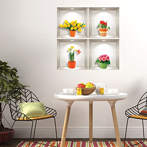 3D-Wandtattoo, selbstklebend, 3D-Effekt, Wiese-Blumen, Wandtattoo, Schlafzimmer, 3D-Wandaufkleber, Wohnzimmer, Wandaufkleber, Trompe-Auge, 60 x 60 cm 3D-Wandtattoo, selbstklebend, 3D-Effekt, Wiese-Blumen, Wandtattoo, Schlafzimmer, 3D-Wandaufkleber, Wohnzimmer, Wandaufkleber, Trompe-Auge, 60 x 60 cm von Ambiance Sticker