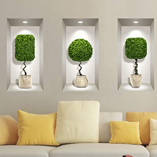 Ambiance Sticker 3D Pflanze Wandkunst, Vinyl abnehmbare Wandaufkleber, DIY Wandbild für Wohnzimmer 60 x 30 cm Ambiance Sticker 3D Pflanze Wandkunst, Vinyl abnehmbare Wandaufkleber, DIY Wandbild für Wohnzimmer 60 x 30 cm von Ambiance Sticker