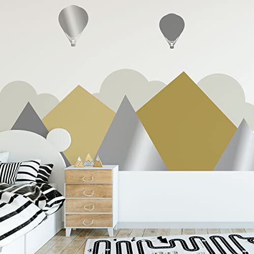 Ambiance Sticker Aufkleber für Kinder, riesige skandinavische Berge, Svendborg, 100 x 135 cm von Ambiance Sticker