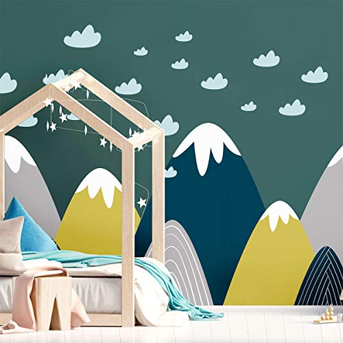 Ambiance Sticker Aufkleber für Kinder, skandinavische Berge, Donka, 100 x 150 cm von Ambiance Sticker