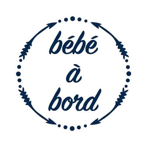 Ambiance Sticker Autoaufkleber Baby an Bord, Dunkelblau – H 15 x B 15 cm von Ambiance Sticker