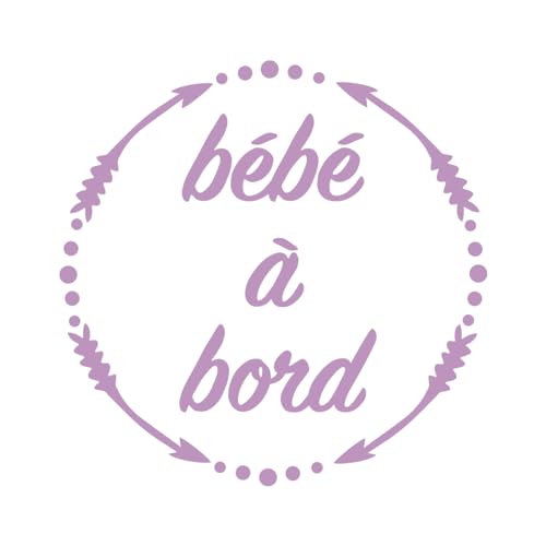 Ambiance Sticker Autoaufkleber Baby an Bord, Flieder – H15 x L15 cm von Ambiance Sticker