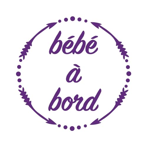 Ambiance Sticker Autoaufkleber Baby an Bord, Violett – H15 x L15 cm von Ambiance Sticker