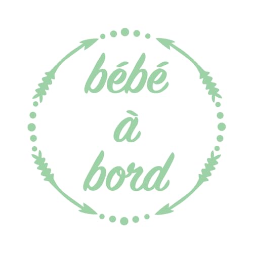 Ambiance Sticker Autoaufkleber Baby an Bord Mint – H15 x L15 cm von Ambiance Sticker