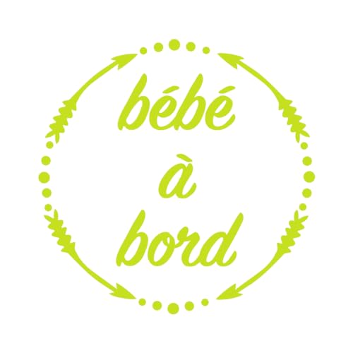 Ambiance Sticker Autoaufkleber Baby an Bord Pastellgrün – H15 x L15 cm von Ambiance Sticker