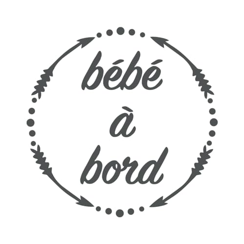 Ambiance Sticker Autoaufkleber Baby an Bordüre Grau Sturm – H 15 x B 15 cm Ambiance Sticker Autoaufkleber Baby an Bordüre Grau Sturm – H 15 x B 15 cm von Ambiance Sticker