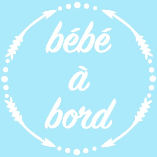 Ambiance Sticker Autoaufkleber Baby an Rand, Weiß, H 19 x L 13 cm von Ambiance Sticker