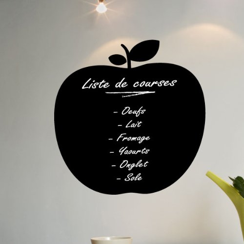 Ambiance Sticker Kreidetafel – Wandaufkleber, selbstklebend, abwischbar, Apfel, 45 x 45 cm von Ambiance Sticker