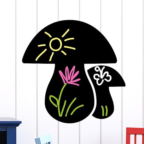 Ambiance Sticker Kreidetafel – Wandaufkleber, selbstklebend, abwischbar, Pilze, 25 x 25 cm von Ambiance Sticker