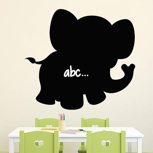 Ambiance Sticker Kreidetafel – Wandaufkleber, selbstklebend, abwischbar, Silhouette kleiner Elefant, 20 x 20 cm von Ambiance Sticker