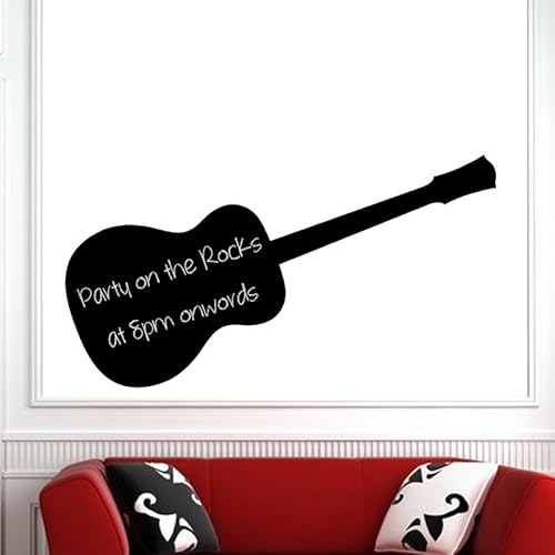 Ambiance Sticker Kreidetafel – Wandsticker, selbstklebend, abwischbar, Akustikgitarre – 25 x 70 cm von Ambiance Sticker