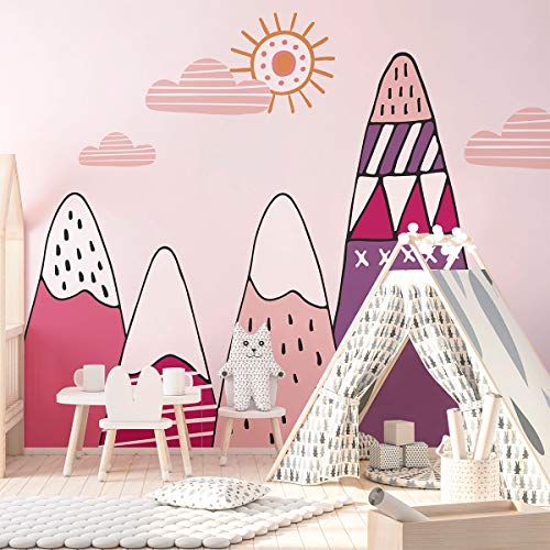 Ambiance Sticker Scandinavian Nordic Bianka Mountains Wandtattoos, DIY-Wohnkultur, abziehbare Aufkleber zum Abziehen und Aufkleben, wasserdichte und selbstklebende Wandkunst - 145 x 220 cm Ambiance Sticker Scandinavian Nordic Bianka Mountains Wandtattoos, DIY-Wohnkultur, abziehbare Aufkleber zum Abziehen und Aufkleben, wasserdichte und selbstklebende Wandkunst - 145 x 220 cm von Ambiance Sticker