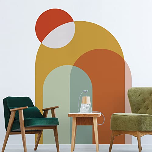 Ambiance Sticker Vliestapete Riesenfresken Vorgekleistert -Archi Crepuscolari - Dekoratives Etikett | H125 x L60 cm von Ambiance Sticker