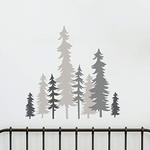 Ambiance Stickers Wald Baum Natur Wandtattoo mit 60 glänzenden Sternen, schälen und kleben Vinylfolie, Art Wall Home Decoration Abnehmbare DIY Aufkleber - 40 x 50 cm von Ambiance Sticker