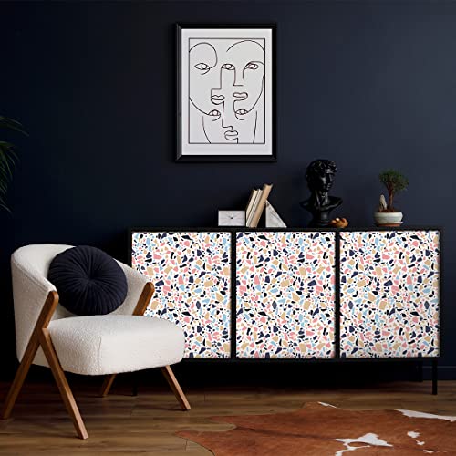 Aufkleber für Möbel Wohnzimmer & Küche – Wandaufkleber Terrazzo Panama Möbel – Wandaufkleber Azulejos – selbstklebende Sticker für Möbel, Badezimmer, 40 x 60 cm von Ambiance Sticker