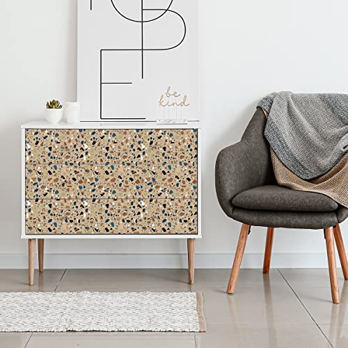 Aufkleber für Möbel Wohnzimmer & Küche – Wandaufkleber Terrazzo Sevilla Möbel – Wandaufkleber Azulejos – selbstklebende Sticker für Möbel, Badezimmer, 40 x 60 cm von Ambiance Sticker