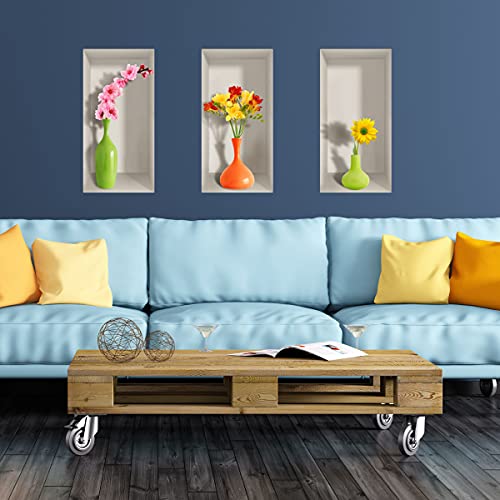 Bunte Frühlingsblumen selbstklebend 3D Wohnzimmer | Trompe l'oeil Aufkleber für Erwachsene Schlafzimmer | Wandaufkleber 80 x 120 cm Bunte Frühlingsblumen selbstklebend 3D Wohnzimmer | Trompe l'oeil Aufkleber für Erwachsene Schlafzimmer | Wandaufkleber 80 x 120 cm von Ambiance Sticker