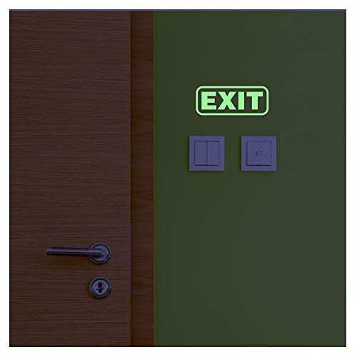 Phosphoreszierende Wandtattoo Exit - 10 x 25 cm von Ambiance
