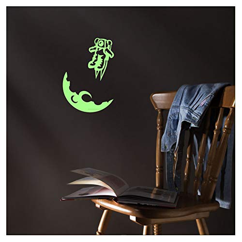 Phosphoreszierende Wandtattoo Raumfahrer - 20 x 25 cm von Ambiance
