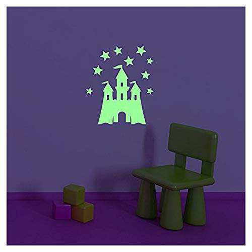 Phosphoreszierende Wandtattoo Schloss - 25 x 20 cm Phosphoreszierende Wandtattoo Schloss - 25 x 20 cm von Ambiance Sticker