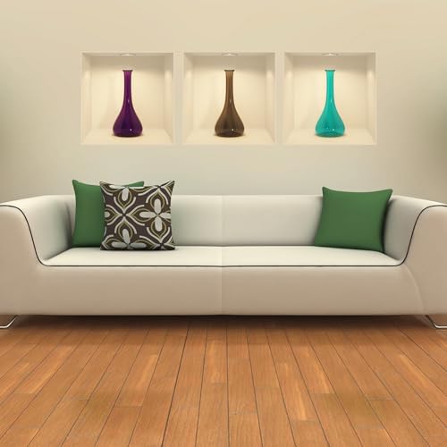 Selbstklebende 3D-Aufkleber | Wandaufkleber selbstklebend 3D-Effekt Vasen aus farbigem Glas – Wandaufkleber Schlafzimmer Erwachsene – 3D-Wandaufkleber – Dekoration für Wohnzimmer – Wandaufkleber von Ambiance Sticker