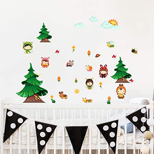 Sticker für Kinder | Wandaufkleber Waldtiere – Wanddekoration Kinderzimmer | 30 x 60 cm von Ambiance Sticker