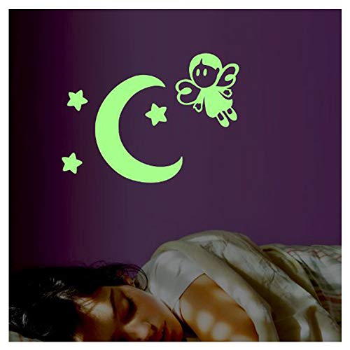 Phosphoreszierende Wandtattoo kleine Fee Mädchen - 25 x 20 cm von Ambiance Sticker