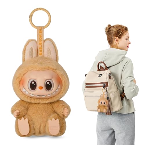 Ambolio Labubu, Labubu Keychain, Labubu Puppe, Labubu Popmart Monster Keychain, Geschenk für Jungen und Mädchen(Aprikose) von Ambolio