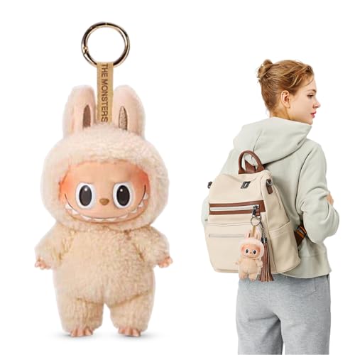Ambolio Labubu Puppe, Labubu Plüsch Schlüsselanhänger, Labubu,Labubu Popmart Monster Keychain, Labubu Kuscheltier, Labubu Plüsch Anhänger(Weiß) von Ambolio