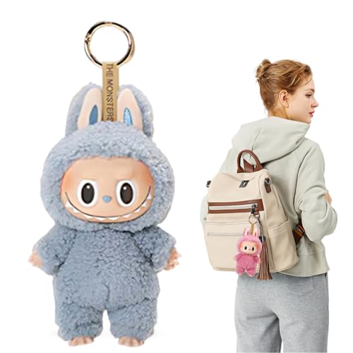 Ambolio Labubu puppe, Labubu Plüsch Schlüsselanhänger, Labubu,Labubu Popmart Monster Keychain, Labubu Kuscheltier, Labubu Plüsch Anhänger(Blau) von Ambolio