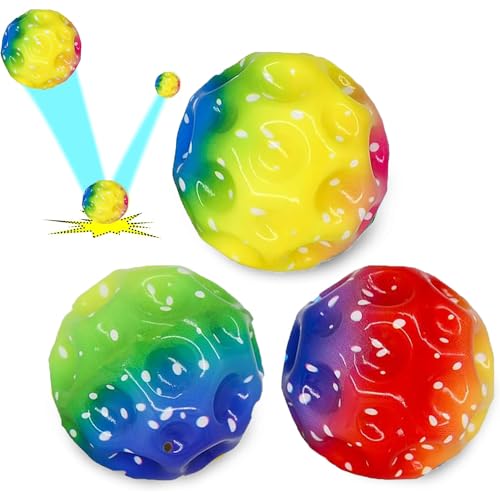 Amebleak 3 Stück Astro Jump Ball Space Balls Planeten Hüpfbälle Hohe Springender Gummiball Sprünge Gummiball Mini Bouncing Ball Toy Loch-Ball für Kinder Party Gift von Amebleak