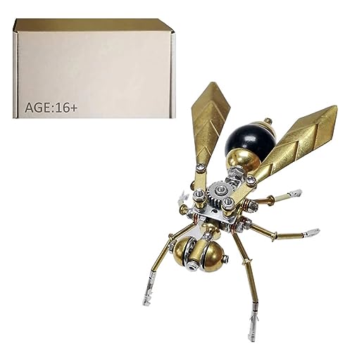 Amecon 3D Metall Puzzles Insekt Hornisse Kit für Erwachsene, 100 Teile 3D Metal Puzzle Insekt Mechanical Montage Modell, Adventskalender 2023 Puzzle Geschenk Ornamente von Amecon
