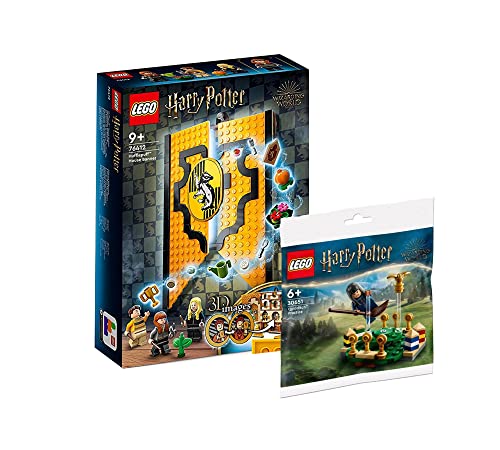 Lego Harry Potter Set: Hogwarts Wappen - Hausbanner Hufflepuff (76412) + Quidditch Training (30651), für Kinder ab 9 Jahren von AMEET Verlag
