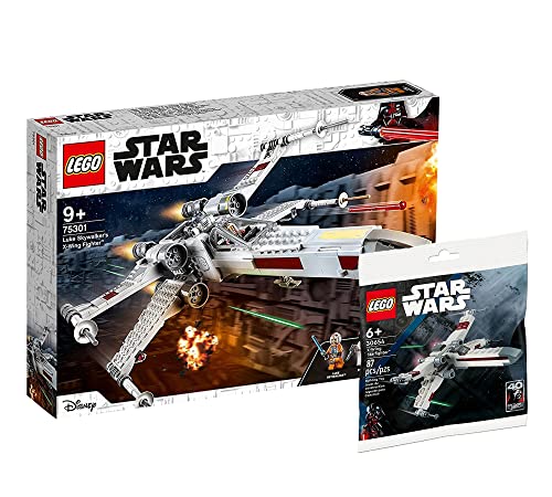 Lego Star Wars Set: Luke Skywalkers X-Wing Fighter (75301) + X-Wing Starfighter (30654), Baumodell für Kinder von Ameet Verlag