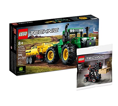 Lego Technic Set: John Deere 9620R 4WD Tractor (42136) + Gapelstapler (30655), Bauspielzeug-Set für Kinder ab 8 Jahren von AMEET Verlag
