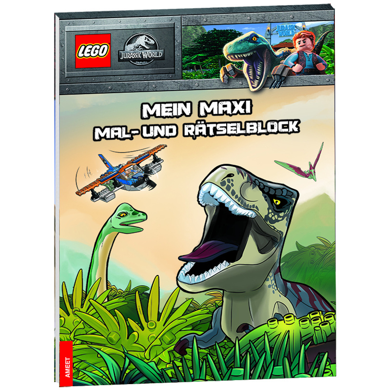LEGO® Jurassic World(TM) - Mein Maxi Mal- und Rätselblock von Ameet
