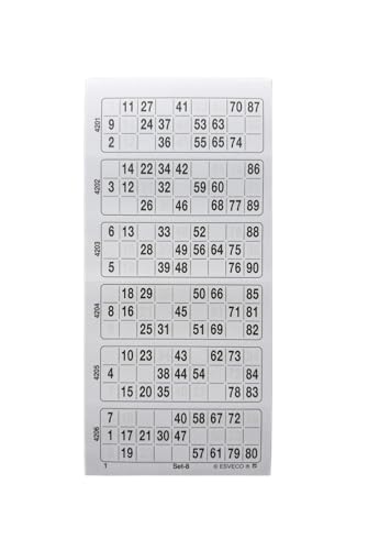 Ameisenkeks® Bingoticket-Block 600 Tickets System 15 aus 90 Nr.1 WEIß von Ameisenkeks