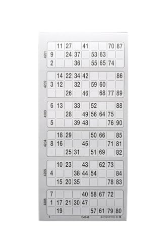 Ameisenkeks® Bingoticket-Block 600 Tickets System 15 aus 90 Nr.2 GRAU von Ameisenkeks