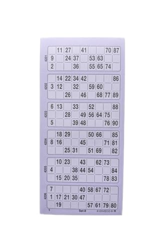 Ameisenkeks® Bingoticket-Block 600 Tickets System 15 aus 90 Nr.4 LILA von Ameisenkeks