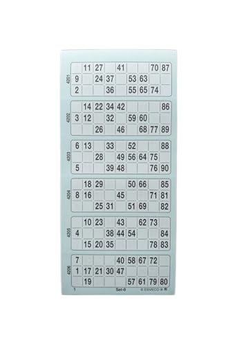 Ameisenkeks® Bingoticket-Block 600 Tickets System 15 aus 90 Nr.7 HELLBLAU von Ameisenkeks