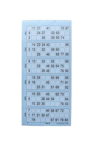 Ameisenkeks® Bingoticket-Block 600 Tickets System 15 aus 90 Nr.8 BLAU von Ameisenkeks