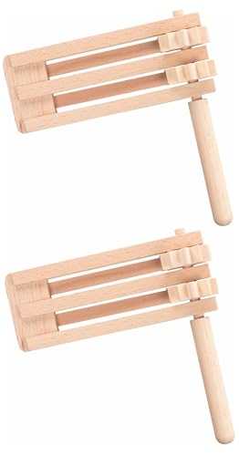 Ameisenkeks® Doppel-Holzratsche für Kinder – Traditionelles Lärminstrument aus Holz, ideal für Karneval, Ostern, Sportevents und Spiele – Robuste Qualität, Spaß für drinnen und draußen - 2 Stück von Ameisenkeks