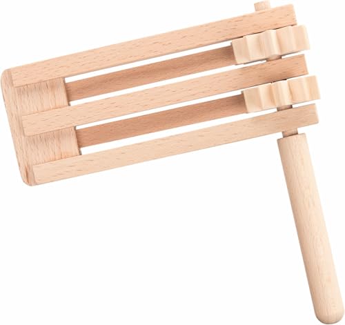 Ameisenkeks® Doppel-Holzratsche für Kinder – Traditionelles Lärminstrument aus Holz, ideal für Karneval, Ostern, Sportevents und Spiele – Robuste Qualität, Spaß für drinnen und draußen von Ameisenkeks
